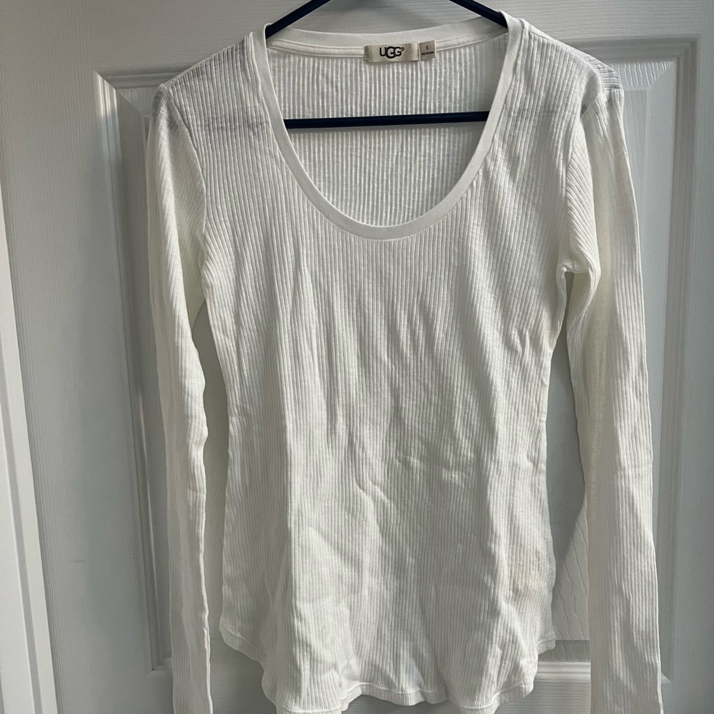 NWT! White Long Sleeve Ugg Tee, Size Small